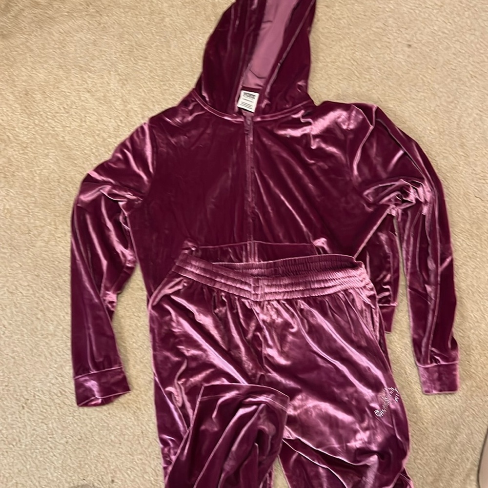Pink track suit